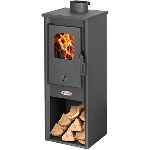 Holzofen Evros 7 kW von Sannover mit hohem Wirkungsgrad und kompaktem Design.