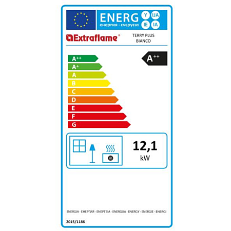 Pelletofen 12,1 kW Nordica Extraflame TerryPlusBlanc – Kanalisierbar, A++, Weiß