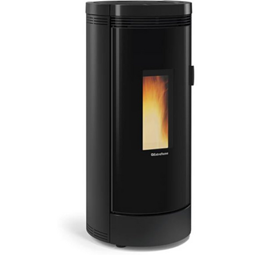 Pelletofen 9 kW Nordica Extraflame DebbyCXNoir – Koaxial, Luftdicht, A++, Schwarz